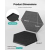 18 Pack Hexagon Acoustic Panels, Self-Adhesive Soundproof Wall Panels, High