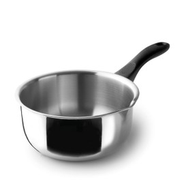 Lacor - 31312 - Casseruola diritta Garinox, acciaio inox, beccuccio versatore, manico ergonomico in bachelite, 0,5 litri, adatto all'induzione, non adatto al forno, lavabile in lavastoviglie, ø12cm