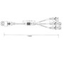 HTcable UPS PDU Computer PC Power Splitter Cord C14 to