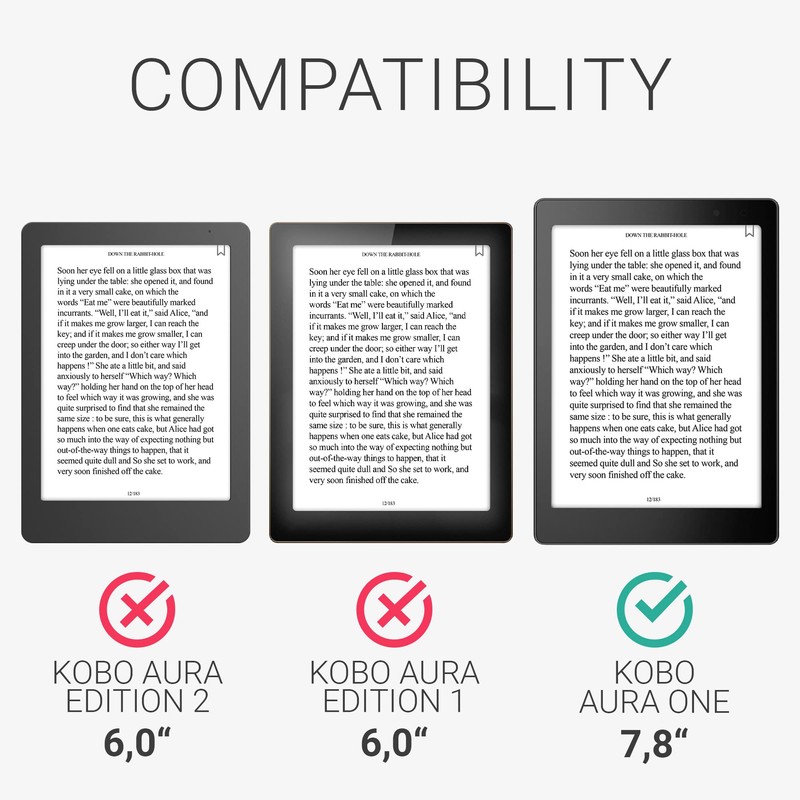 kwmobile Case Compatible with Kobo Aura ONE - PU Leather