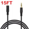 Unbranded 15FT 3.5mm Audio Extension Cable Stereo Headphone Cord Male