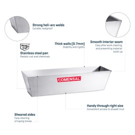 COMENSAL® Stainless Steel Spatula Box for Spreading the Filler Made in EU 320 x 105 x 90 cm