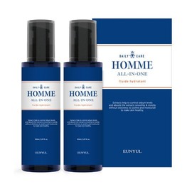 Eunyul Daily Care Homme All-in-One 150ml 2-Piece Set / Dual Function Whitening & Anti-Wrinkle / Men's Cosmetics / Moisture & Elasticity Care / 데일리케어 옴므 올인원 150ml 2개 세트/미백 주름개선 이중 기능성/남성화장품/수분 탄력 케어