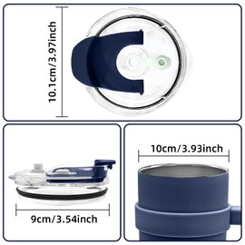 AiHeart 30/40 oz Tumbler Replacement Lids,1pack Spill Proof Straw Lids for YETI,Old Style RTIC,Ozark Trail and More,for Travel Tumblers,Stainless Steel Tumblers,Straw and Sippy Friendly(Blue)