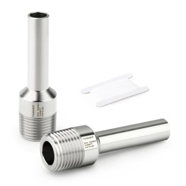 TAISHER 2PCS 304 Stainless Steel Pipe Fittings, 1/4" NPT Male Threaded, 2" Length Weld Nipple Cast Pipe