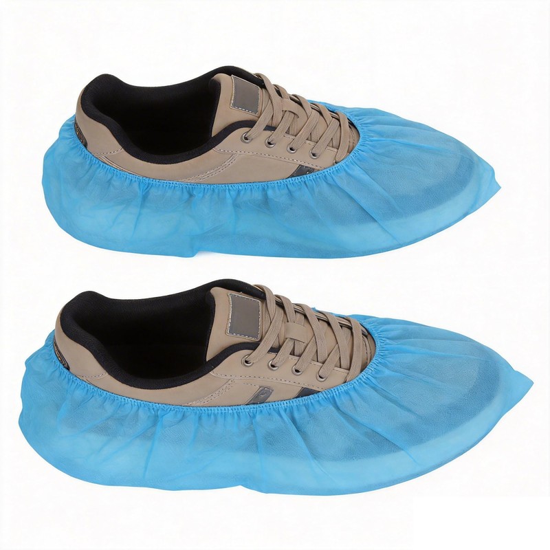 X-Large 100 Pcs Disposable Shoe Covers Non-Slip Reusable, Durable Breathable
