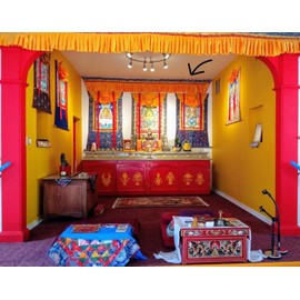 Himalayan Craft Tibetan Buddhist Ashtamangala Vertical Wall Hanging Brocade, Eight lucky Buddhist Auspicious & Mantra Handmade In Nepal - 38 IN X 9 IN