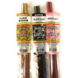 BluntLife x4 BluntLife Long JUMBO Incense Sticks Air Freshener 19" 25ct Hand Dipped RANDOM