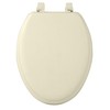 PowerSellerUSA Vinyl Soft Elongated Toilet Seat, Adjustable Hinges Toilet Seats