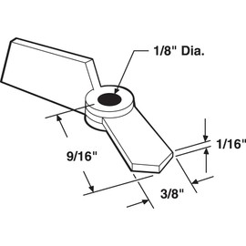 Prime-Line PL 7920 Turn Button with Screws, Nylon, White (12 Pack)