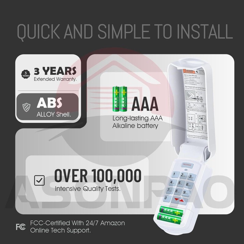1 for OKP-BX Overhead Door Garage Door Opener Keypad, 3-Year
