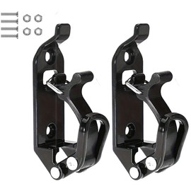 Shovel Mount for Roof Rack, 2 Pack Quick Release Axe Holder, Metal Shovel Holder, Wall Mounting Brackets Kit for Overland Vehicle, Boats, Tool - Black