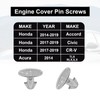 Lower Engine Cover Bolt Pin Screws, Radiator Engine Access Cover