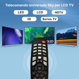 Sky Ersatz-Fernbedienung – Universal und multifunktional für TV, programmierbar für alle Fernseher und Smart-TVs, funktioniert mit AAA-Batterien (Nicht im Lieferumfang enthalten)