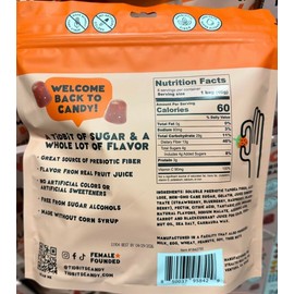 TiDBiTS Wild Berry Gummy Candies 8 Pack, Low Sugar, Low Calorie, Plant-Based Fiber, Prebiotics, No Artificial Sweeteners