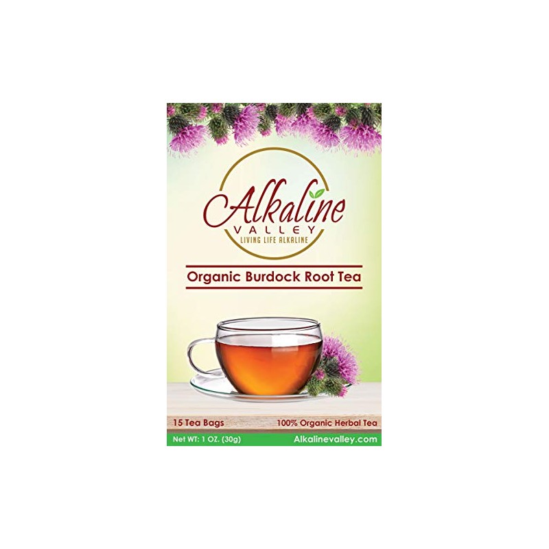 Burdock Root Tea Organic - 100% Alkaline - 15 Unbleached/Chemical-Free