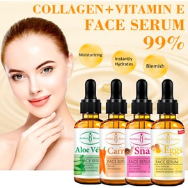 Aichun Beauty Serum 99% Vitamina E Colágeno Facial Blanqueamiento Levantamiento Suavizante Aceite Control Acné Perfecting Primer 4 Tipo