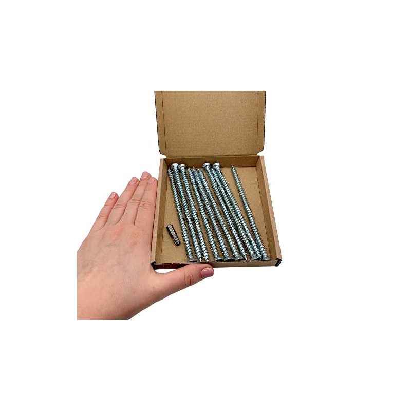 (Pack of 10) Zinc Plated Steel 7.5 x 132mm Concrete