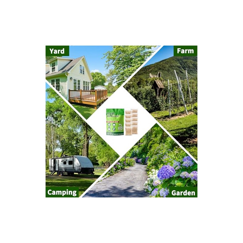 Snake Repellent for Yard Powerful,10 Pack Safe for Home Yard,