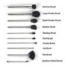 Jerome Alexander 10 Piece Professional-Grade Cosmetic Brush Set with Synthetic