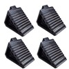 HOXWELL Solid Heavy Duty Rubber Wheel Chocks 4 Packs, Premium