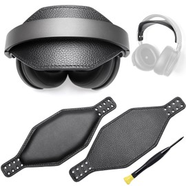 Voarmaks Super Wide Hexagon Genuine Leather Headband Strap with Foam Padding - Compatible with Audeze Maxwell Gaming Headset & Audeze MM-100 Professional Headphone, Premium Double-Sided Leather