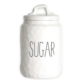 100 North Sugar Storage, White 10 Inches Ceramic Canister Jar