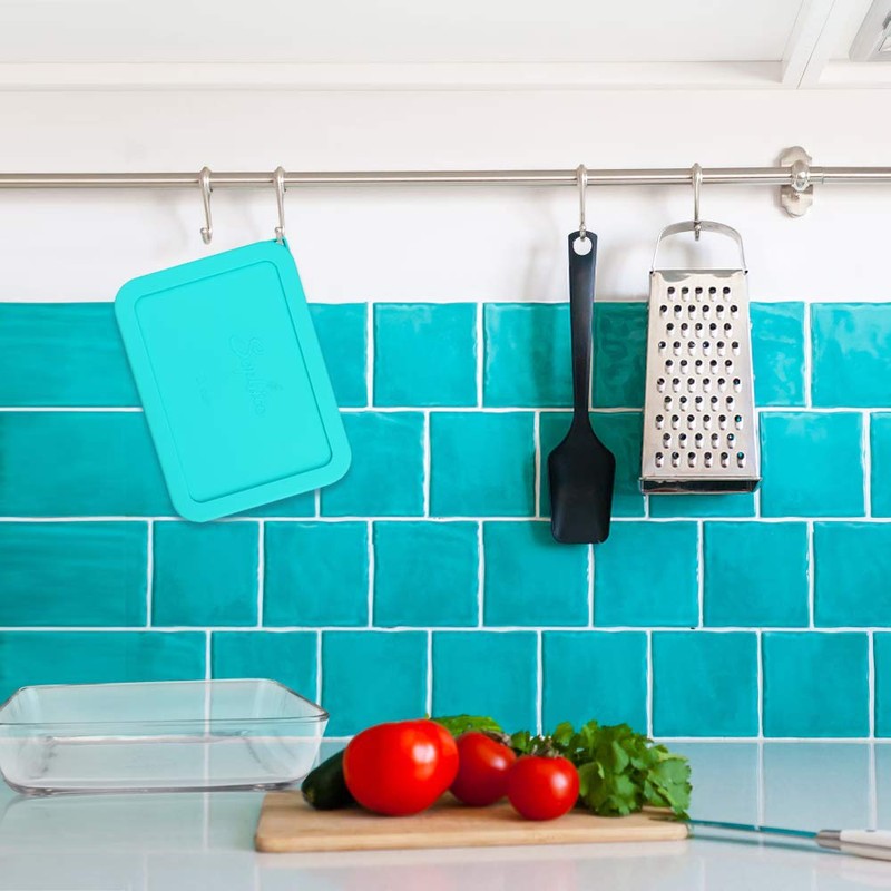 Sophico 3 Cup Rectangle Silicone Storage Cover Lids Replacement for