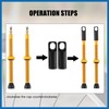 A ABSOPRO 2pcs Aluminum Alloy 80mm Bike Tubeless Valve Stems