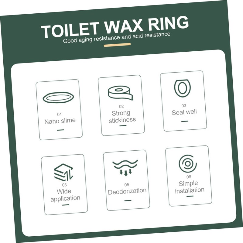 WOONEKY Bathroom Toilet Bowl Gasket Rubber Sealing Ring Leakproof Toilet