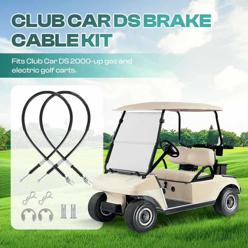 Drive-up Club Car DS Brake Cable Kit Stainless Steel Core