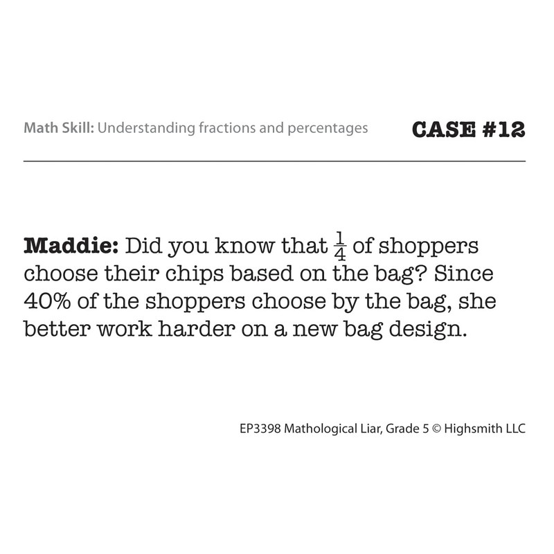 Edupress Mathological Liar Game, Grade 5 (EP63398)