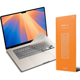 GhostCover FlexType Premium Keyboard Protector for High-Performance Typing, Compatible with 2021-2024 M4/M3/M2/M1 Pro/Max MacBook Pro 14/16, M2/M3 MacBook Air 13/15, US Keyboard Layout, Clear