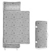 Toddler Nap Mat/Removable Pillow -Grey- Carry Handle with Straps Closure,Toddler