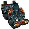 Howilath Sea Tuetle Hibiscus Flower Front and Rear Seat Covers
