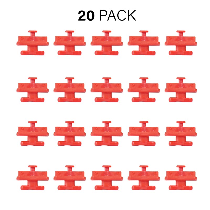 On-Q AC1051-KH-20 Keyhole Post Clips (20 Pack), Red