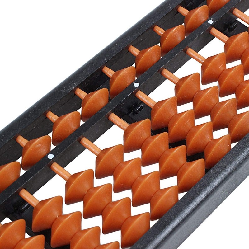 LATRAT Plastic Abacus Arithmetic Children's Calculator, 17 Digit Retro Wooden