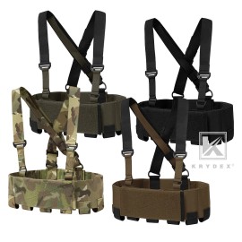 KRYDEX Chest Rig Concealed Carry Low-Vis Ready Chest Rig 5.56 Pouch Cummerbund - Black MC Camo / MK