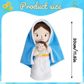 Firecos Jesus Plush Toy, Cute Virgin Mary Plush Doll, Religious Toy, Children's Gifts, Christian Christening, Easter, Christmas (Virgin Mary)