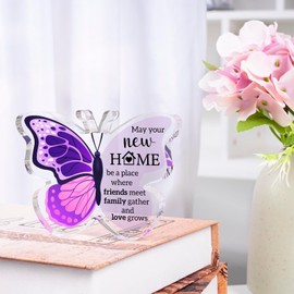 New Home Gifts, Christmas Gifts for New Home, House Warming Gifts for New Home - Acrylic Butterfly Plaque Housewarming Gifts for New Home, Ideal New Home Gifts for Couple Men Women Friend