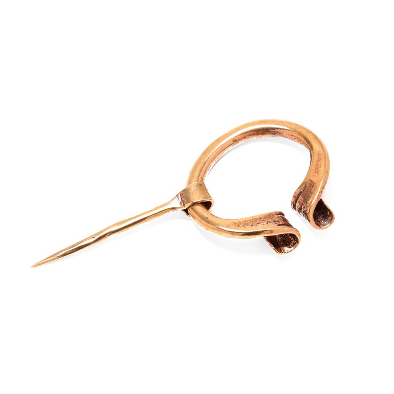 WINDALF Zaran Solid Medieval Fibel, Diameter 3.5 cm, Vintage Bronze,