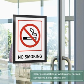 XvmeiMym Magnetic Signs Holders 8.5 x 11in - Magnetic Picture Frames for Displaying Posters, Letters, Documents, Papers - Adhesive on Walls, Doors, Windows or Magnetic for Refrigerator - 6pcs