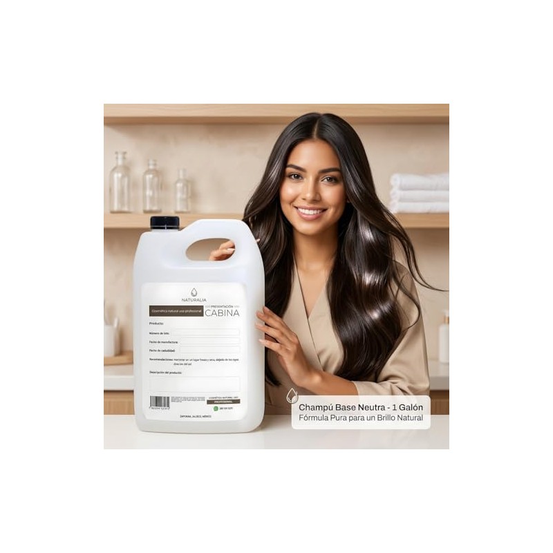 Shampoo Base Hidratante Profesional 1 Galón, Limpieza Suave y Humectación,