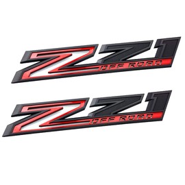 2pack 2019-2025 OEM Z71 Off Road Emblems Side Decals Badges Compatible with fits Silverado Offroad Parts 84632695 (Black Red)