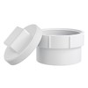 4" PVC Sewer Cleanout Adapter with Plug Pipe Fitting, PVC