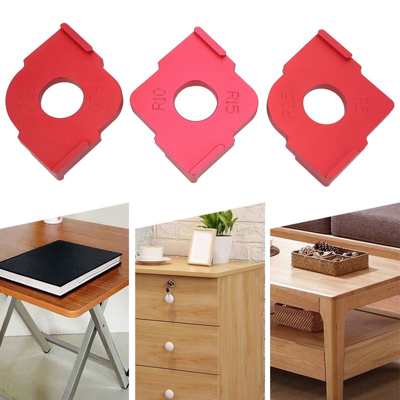 R Rounded Corner Template Router Woodworking Positioning Locator R5-R25 R10-R15