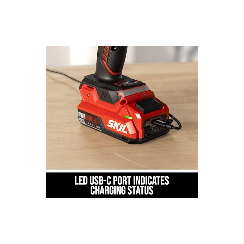SKIL 20V 2.0Ah USB Type-C Battery BY5100B-00