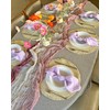 Generic Lavender Mauve Purple 100% Linen Cloth Cotton Square Napkins,