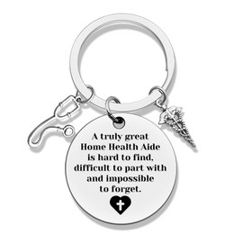Jielahua Home Health Aide Appreciation Gifts Nurse Keychain Gifts Appreciation Gift for Home Health Nurse Thank You Gift for Women Men Nurse Practitioner Gifts Nurse Practitioner Graduation Gift