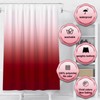 Burgundy Ombre Shower Curtains for Bathroom Fabric Bathroom Curtain Weights